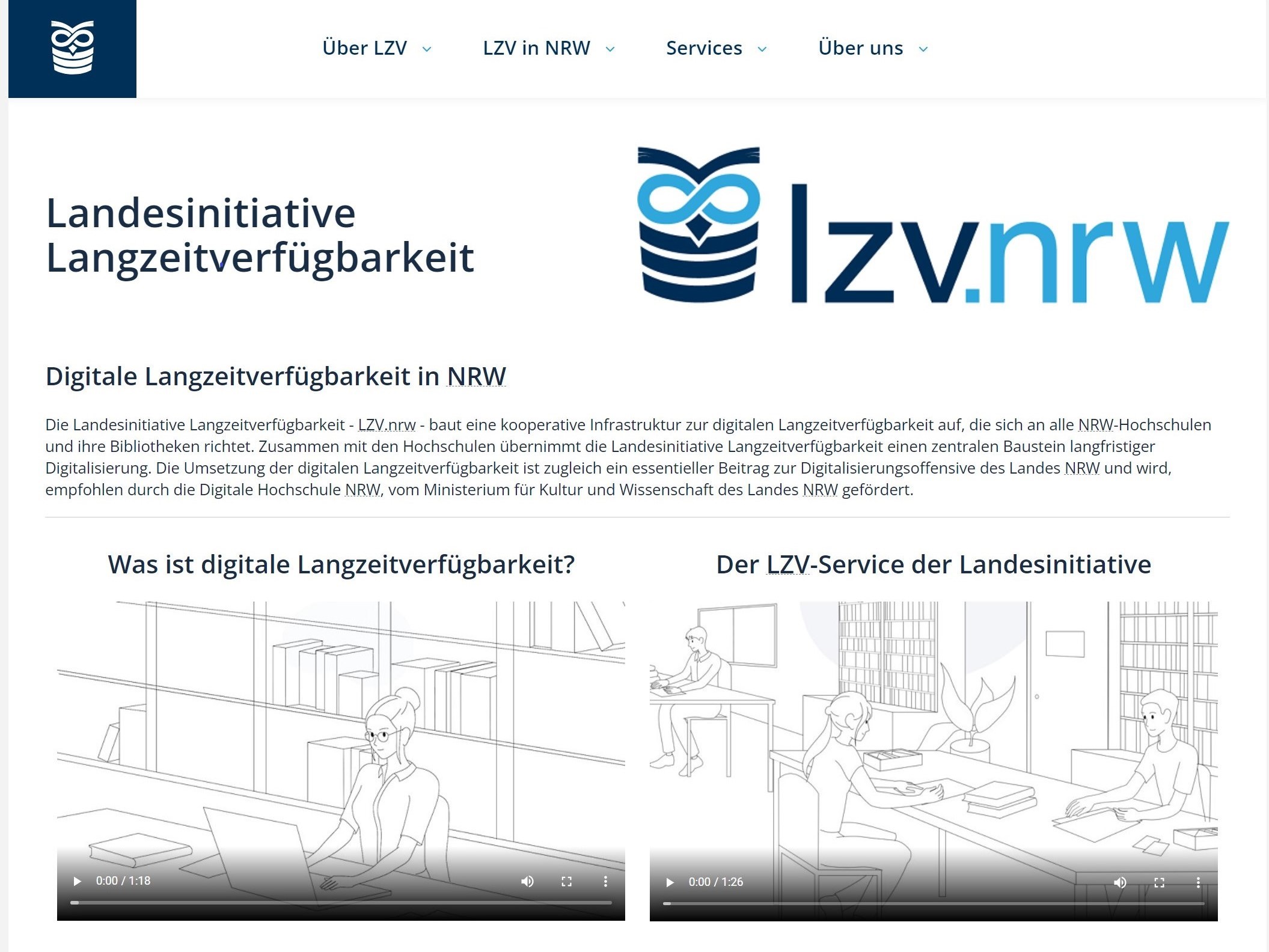 LZV.nrw - Website der Landesinitiative Langzeitverfügbarkeit ist online