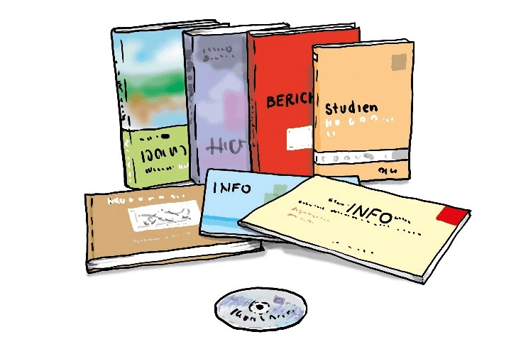 Grafische Darstellung von verschiedenen Medien