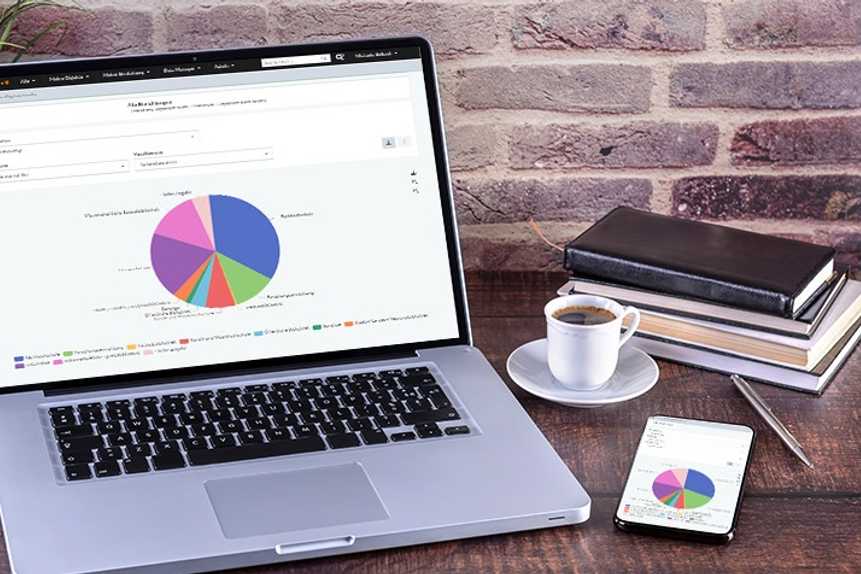 LAS:eR auf verschiedenen Endgeräten (Fotomontage: hbz) Ansicht von zwei Endgeräten (Computer und Smartphone) mit LAS:eR auf dem Display