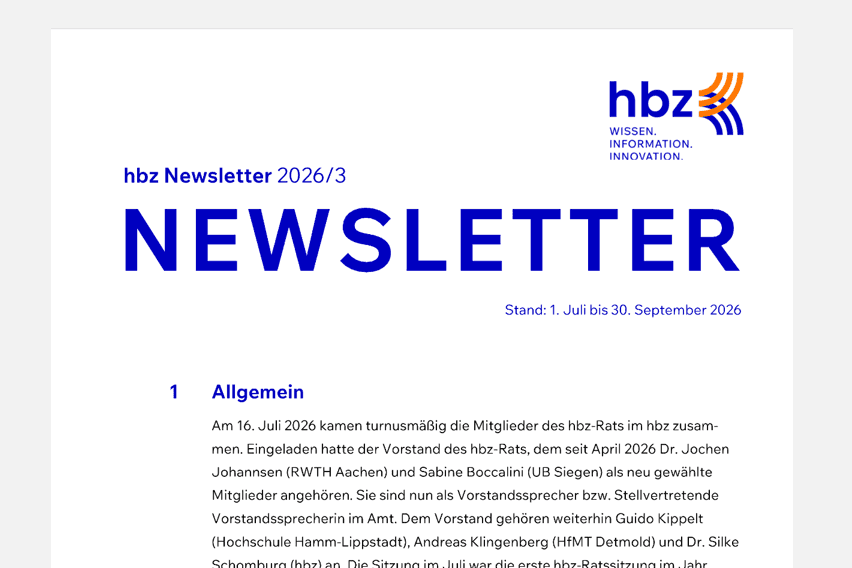 hbz-Newsletter 2026/3