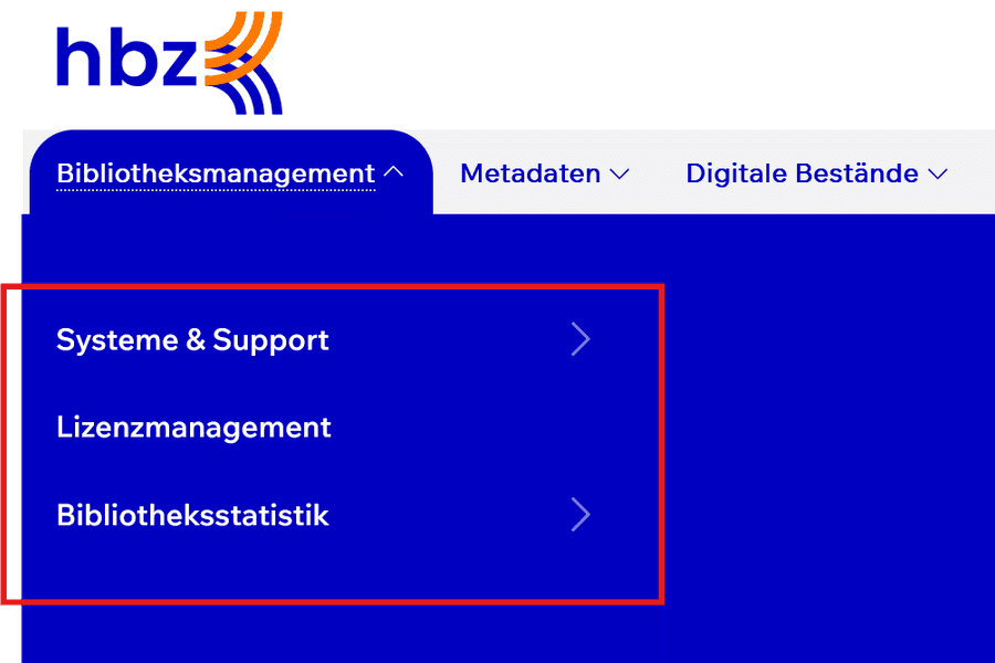 Bild von der Navigation auf der Website (Bildschirm-Foto)