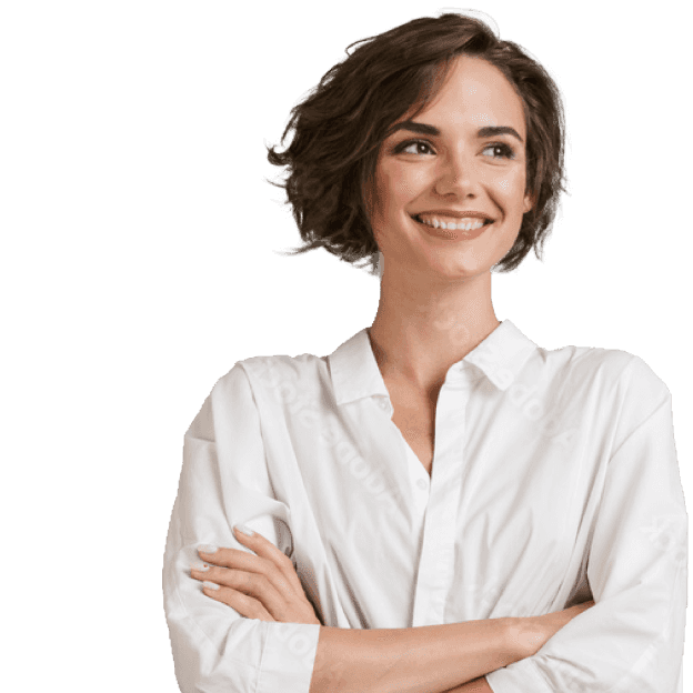 Frau mit verschränkten Armen