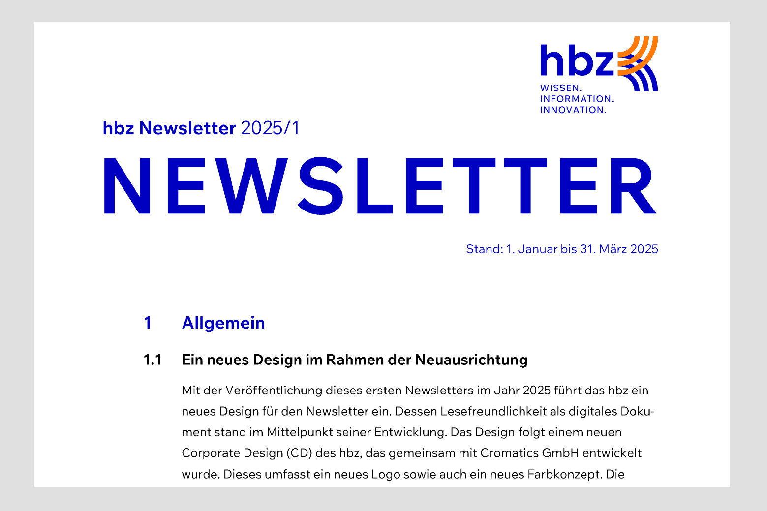 Newsletter 2025 1