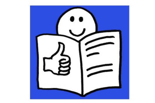 Symbol-Bild für Leichte Sprache: Ein Mensch liest etwas