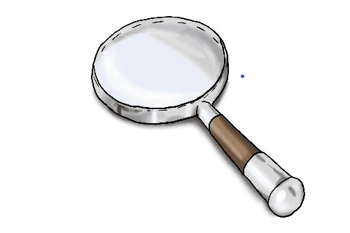 Grafische Darstellung von einer Lupe