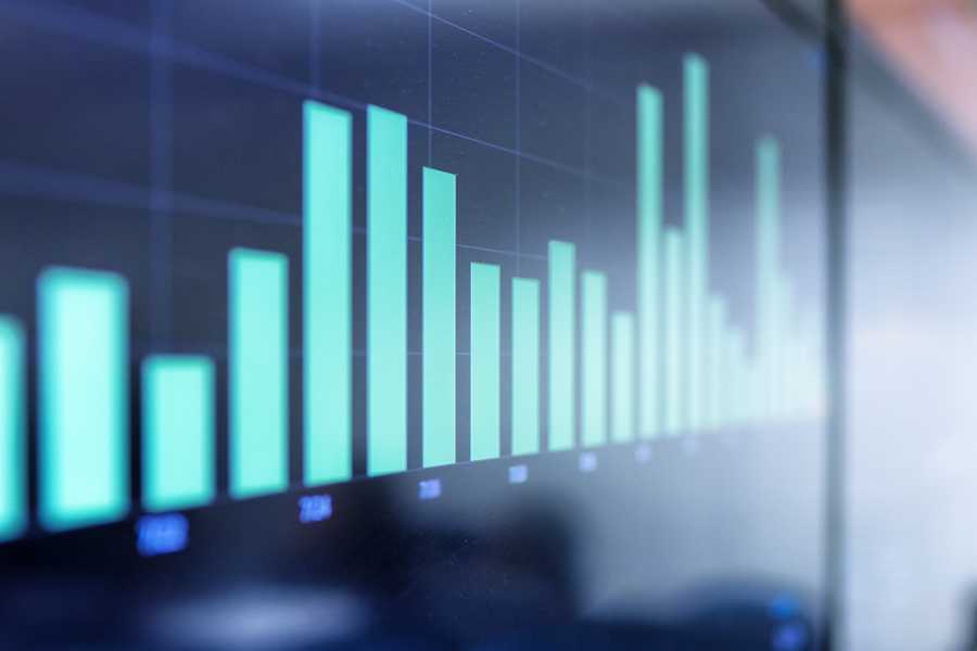 Foto eines Displays mit Balkendiagramm 